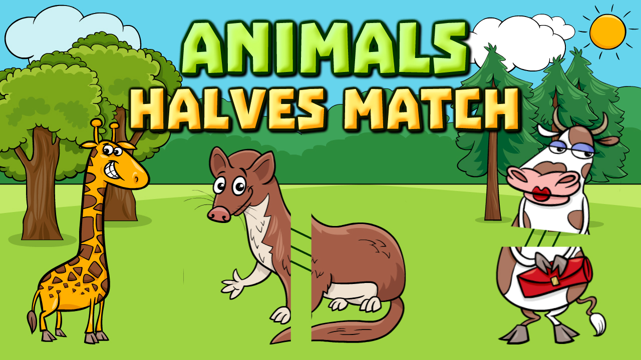 Image Animals Halves Match