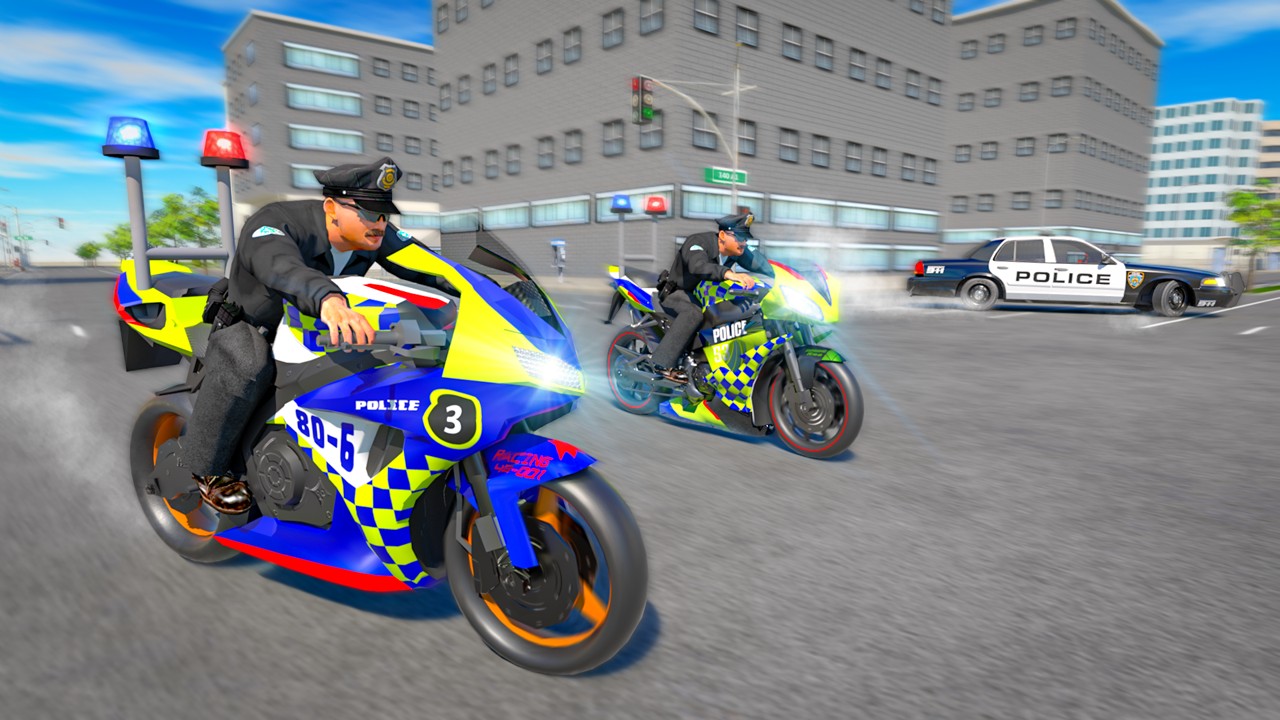 Image Police Bike Stunt Race Game